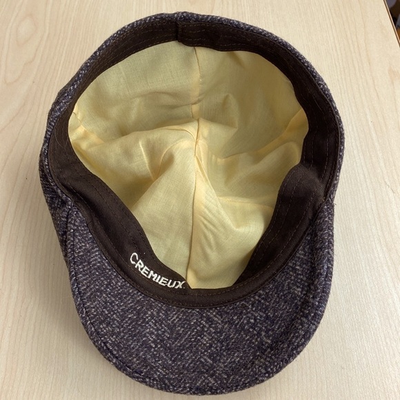 Cremieux Brown Wool Tweed Newsboy Cap - Picture 4 of 4